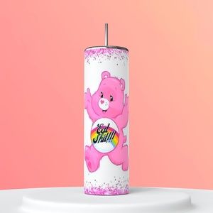 Pink Swear Bear Eat Sh!t tumbler 20 oz